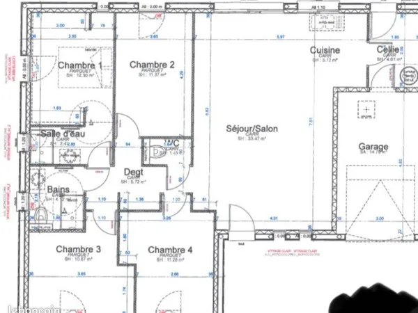 Maison 4 chambres garage