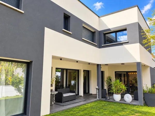 Maison contemporaine 176 m² - pièce de vie 86 m² - 5 chambre