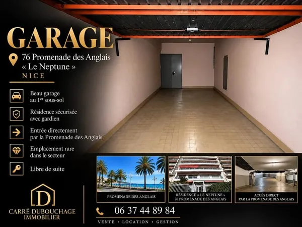 NICE - PROMENADE DES ANGLAIS | GARAGE À VENDRE - 73 000 €