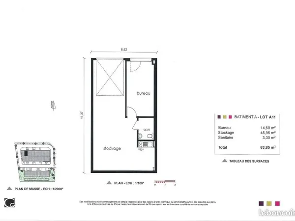 Local commercial 63 m²