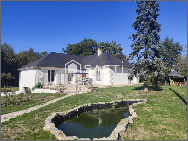 Pavillon en campagne avec un grand terrain arboré !