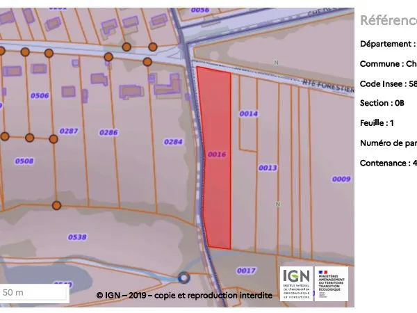 Vend terrain 4500m2
