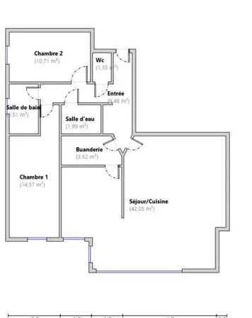 Appartement 87 M2 idéal pour investissement locatif - Résidence Ellice Valenciennes