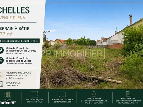 Terrain 377 m² Chelles