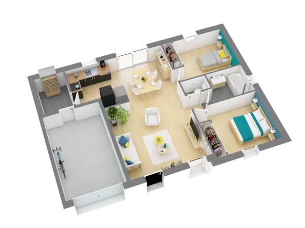 Maison neuve 3 pièces 63 m²