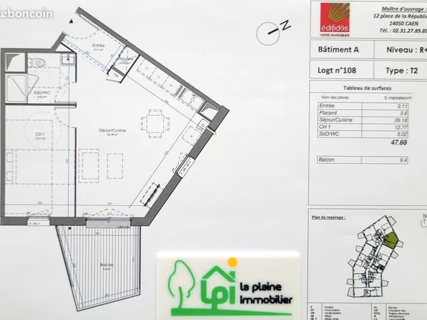 Appartement 2 pièces 48 m²