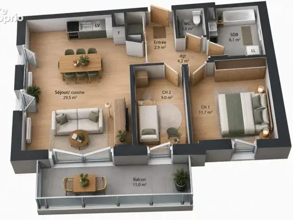 NOUVEAU - Appartement T3
