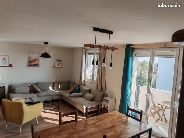 T3 meublé 66 m² - 2 chambres - balcon - parking - Pessac Les Échoppes