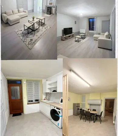 Grand T2 MEUBLÉ, LUMINEUX et TOUT ÉQUIPÉ avec garage, cave, terrasse, jardin - Cuisine neuve, lave v