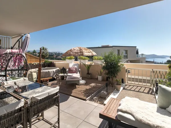 2P Prestige Vue Mer - Terrasse 35m² & Résidence avec Piscine