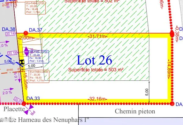Terrain prêt à construire à JANS