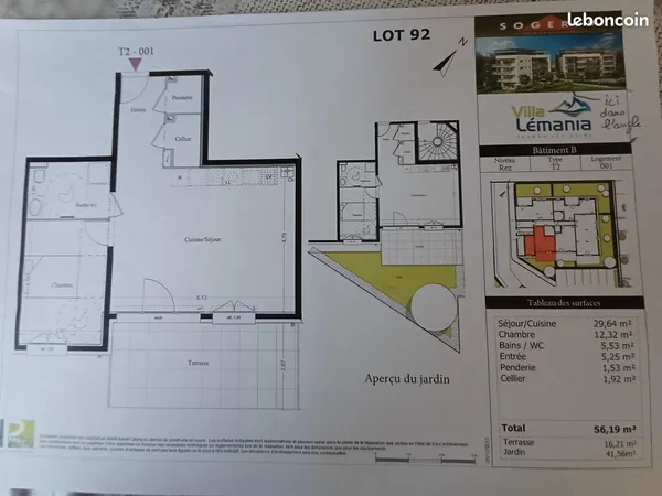 Grand t2 proche centre ville