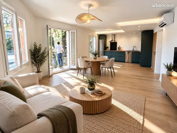 MAUGUIO - Superbe T4 de 86 m² entièrement rénové + balcon + garage 42 m²