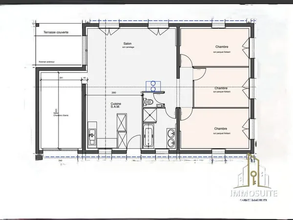 MAISON T4 PLAIN PIED JARDIN/GARAGE