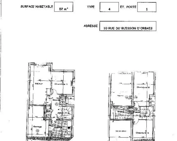 Pavillon 4 pièces 82 m²