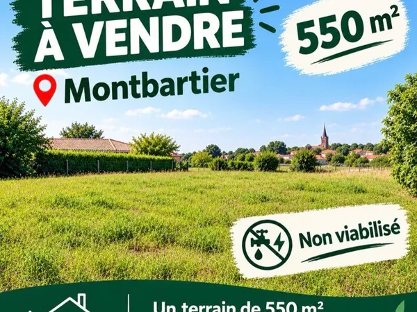 Terrain 550 m2 à MONTBARTIER