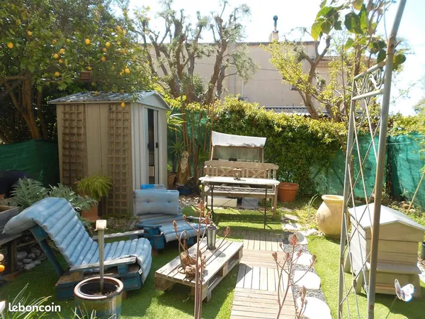 3/4 pieces rez de jardin st jean antibes