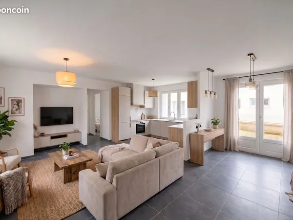 Bel Appartement F3 Traversant avec Terrasse
