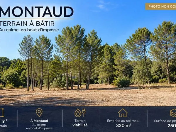 Terrain à batir de 940 m2 viabilisé