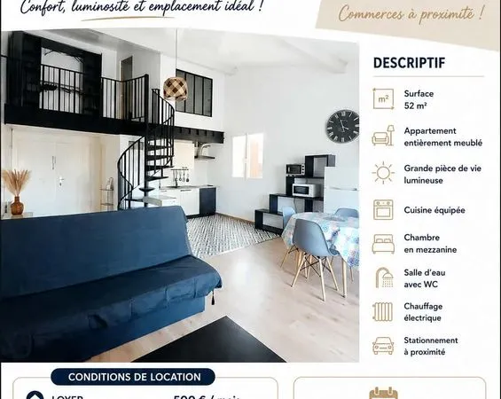 Appartement T1 bis_ meublé