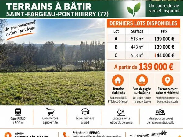 Terrain 443 m²