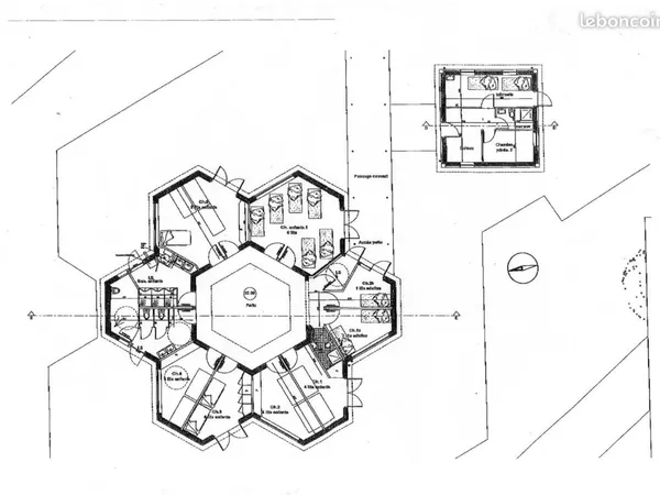 Maison d'architecte 180 m² (dont 30 m² dépendance) à rénover - terrain 1 500 m²