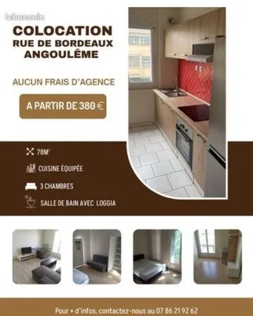 76m2 - 3 chambres - proche centre ville