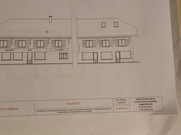 Batiment mixte - terrain 810 m2