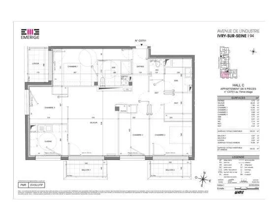 Appartement 5 pièces 105 m²