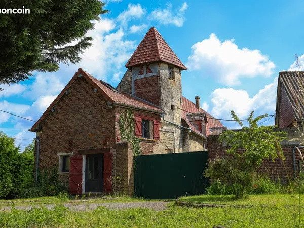 Corps de ferme picard divisé, aucun vis-à-vis, 174m² + potentiel 274m²