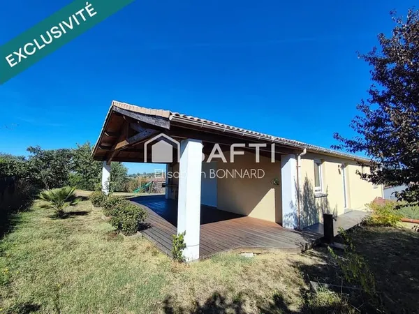 Maison contemporaine 150 m2, 4 chambres, vue dégagée sur les coteaux