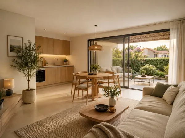 SPACIEUX T2 DE 46 M² AVEC TERRASSE ET PARKING AU CALME PROCHE DE TOUS COMMERCES