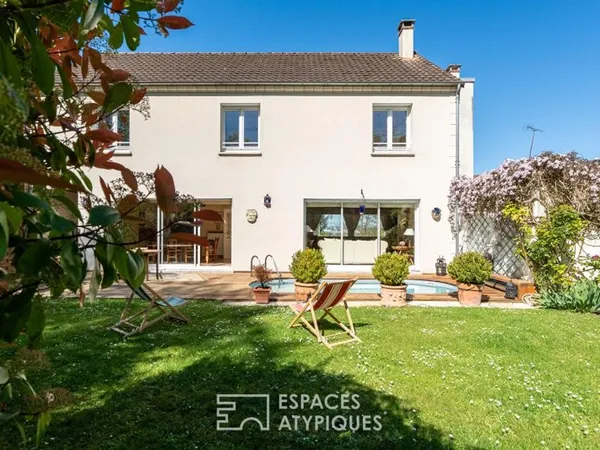 Maison familiale 5ch, jardin et piscine proche forêt