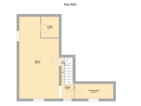 Maison 3 pièces 60 m²