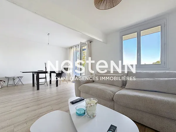 Appartement T3 meublé, traversant avec 2 chambres et balcon