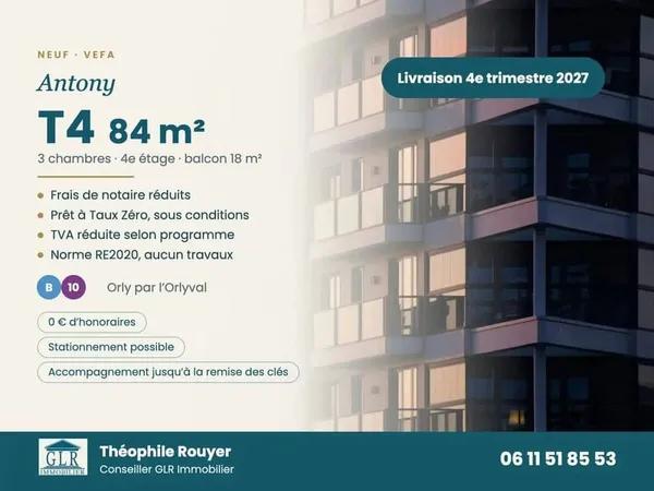 Appartement 4 pièces 84 m²