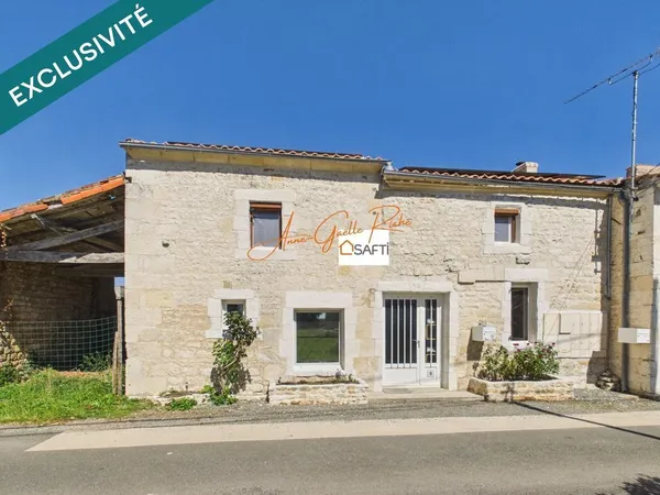 Maison en pierre, 2 chambres, possibilité 3 eme chambre et Panneaux photovoltaïques