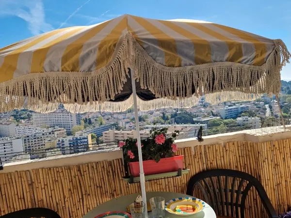 Vue mer panoramique du Haut de ses 22 etages pour Filles