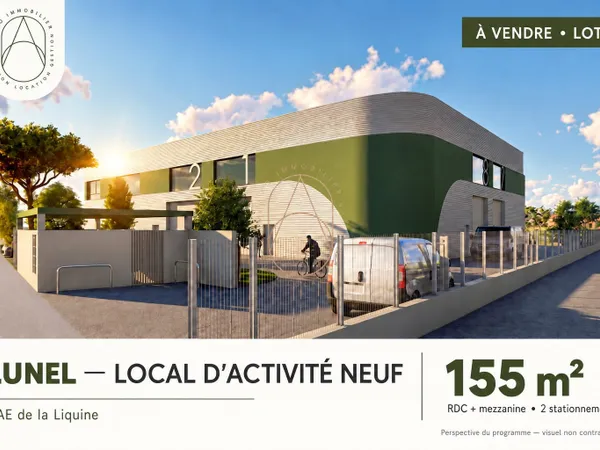 LUNEL - ZAE DE LA LIQUINE - LOCAL D'ACTIVITÉ NEUF AVEC ME