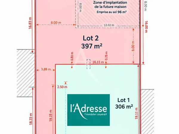 Terrain 397 m² VIRY CHATILLON