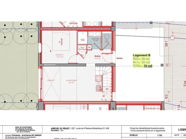 Maison 2 pièces 72 m²
