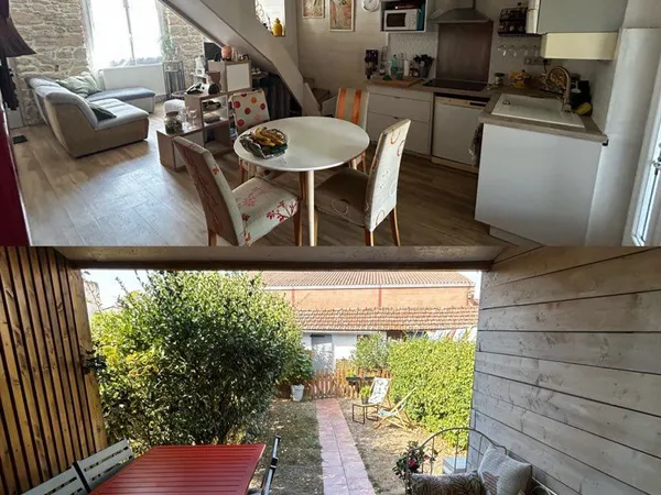 Maison mitoyenne jardin centre ville à pied