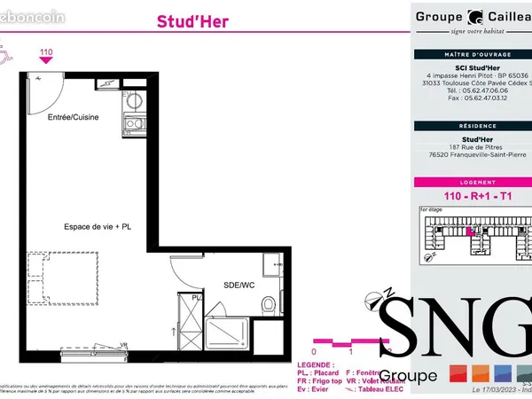 Appartement 1 pièce 31 m²