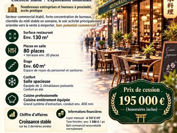 Restaurant 130 m² Paris