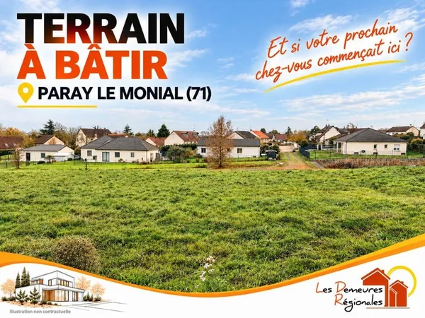 Terrain à bâtir de 534 m² à PARAY-LE-MONIAL (71)
