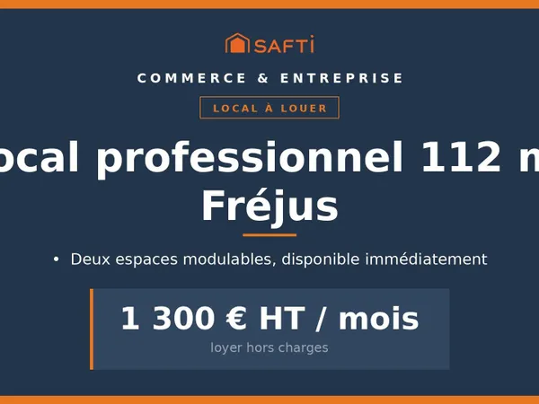À louer : local professionnel 112 m², Fréjus