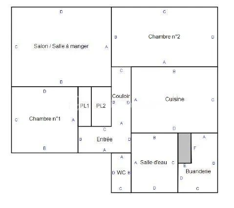 Appartement 4 pièces 56 m²