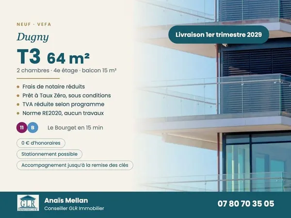 Appartement 3 pièces 64 m²