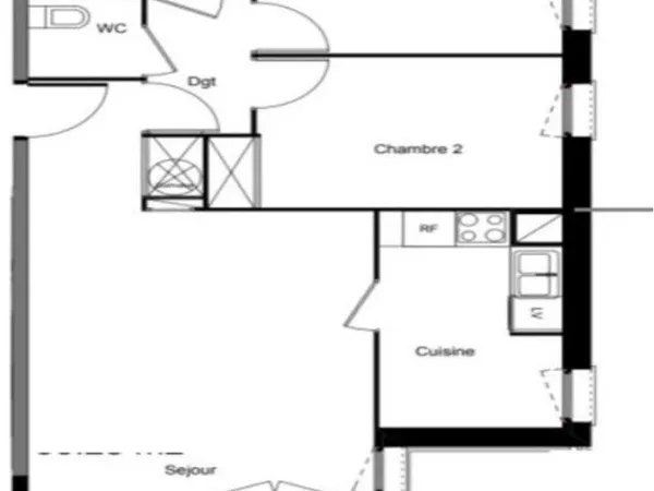 Agréable T3 60m2 + 20m2 balcon