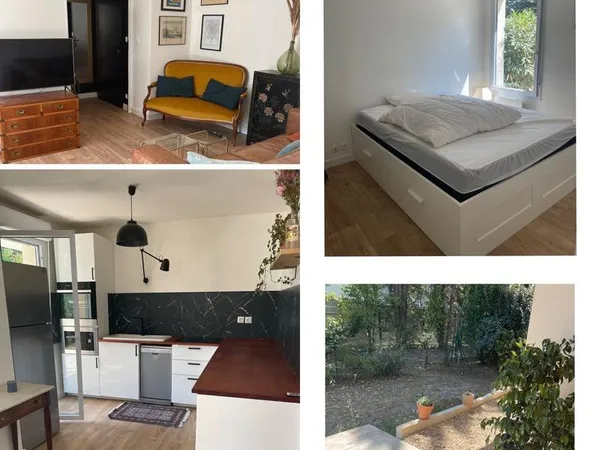 Appartement T2 meublé avec jardin et terrasse